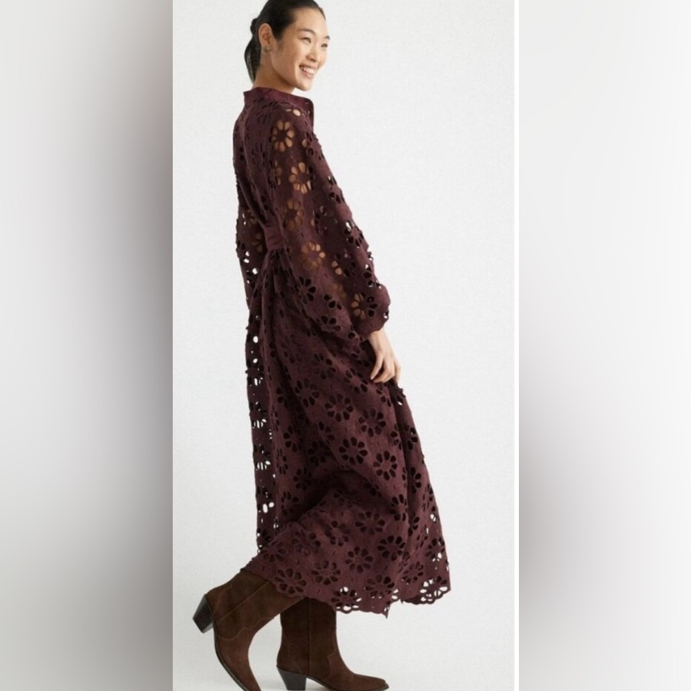 Tuckernuck Wine Eyelet Maxi Dress - Picture 3 of 5